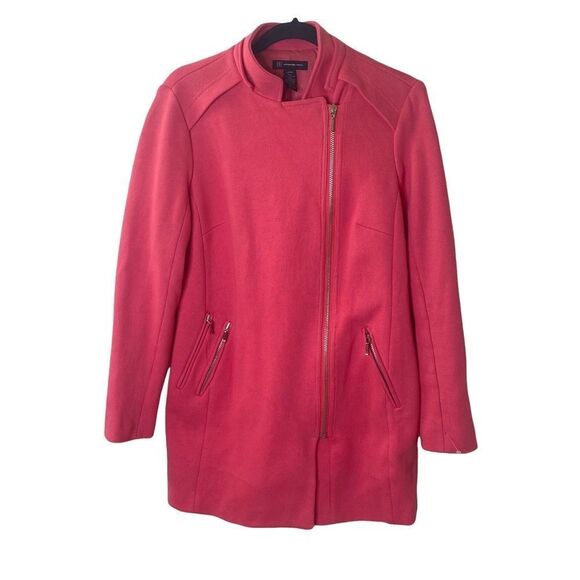 INC Women’s Asymmetrical Zip Coat Sz L - Picture 1 of 9